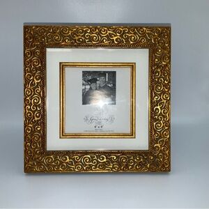 Gold Toned Ornate Resin 4 X 4 Picture Frame Green Tree Gallery
